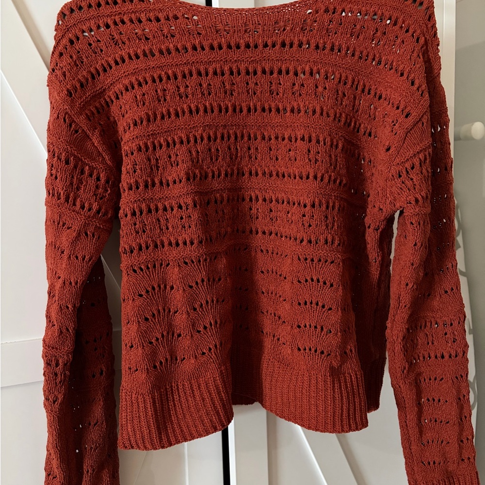Chic Rust Women's Knit Sweater